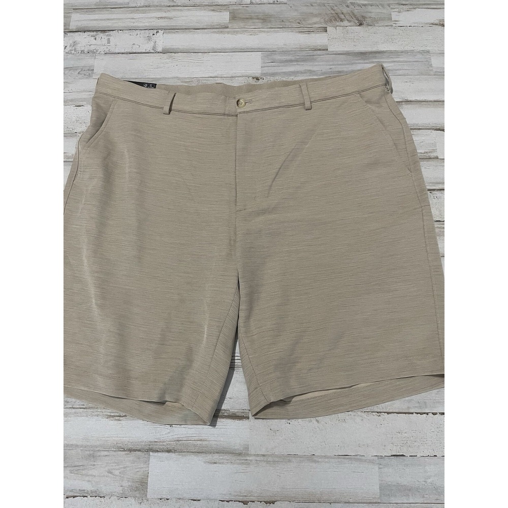 Mens Greg‎ Norman Performance  Shorts Sz 40 Khaki Golf